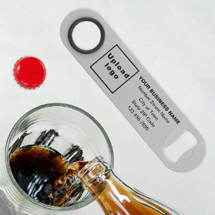 Business Brand on Grey Bottle Opener Bar Key