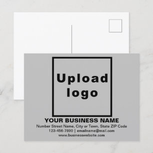 Business Brand on Grey Postcard