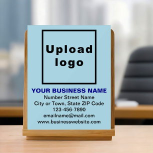Business Brand on Light Blue Acrylic Sign