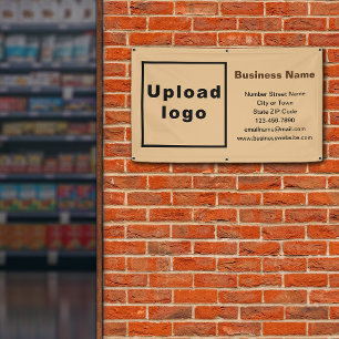 Business Brand on Light Brown Banner