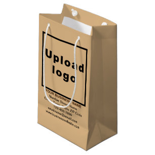 Business Brand on Light Brown Small Size Gift Bag