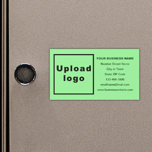 Business Brand on Light Green Magnetic Card