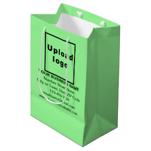 Business Brand on Light Green Medium Size Gift Bag