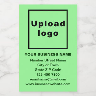 Business Brand on Light Green Portrait Format Food Label