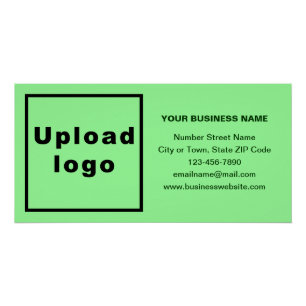 Business Brand on Light Green Rectangle Glossy Poster