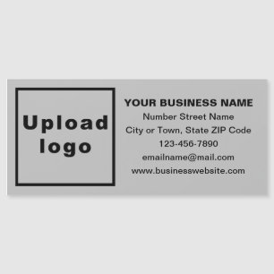 Business Brand on Long Grey Magnetic Card