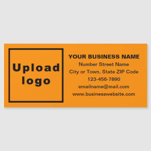 Business Brand on Long Orange Colour Magnetic Card