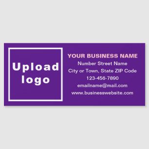 Business Brand on Long Purple Magnetic Card