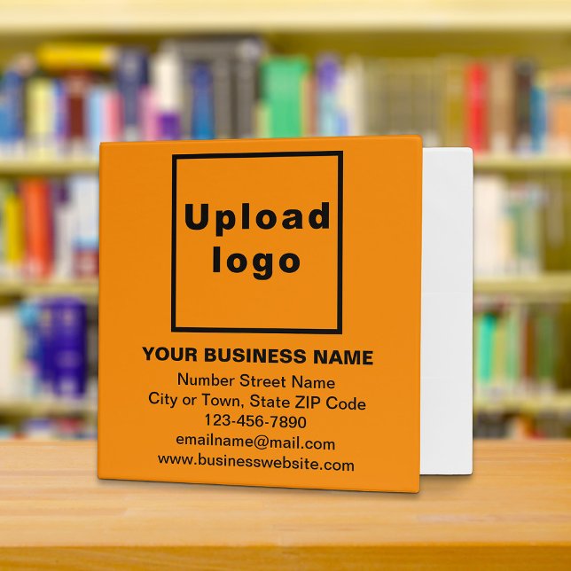 Business Brand on Orange Colour Binder (Build brand name awareness. Your business brand on orange color binder.)