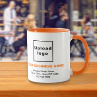 Business Brand on Orange Colour Combo Mug