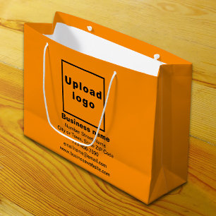 Business Brand on Orange Colour Large Size Gift Ba Bag