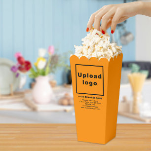 Business Brand on Orange Colour Popcorn Box