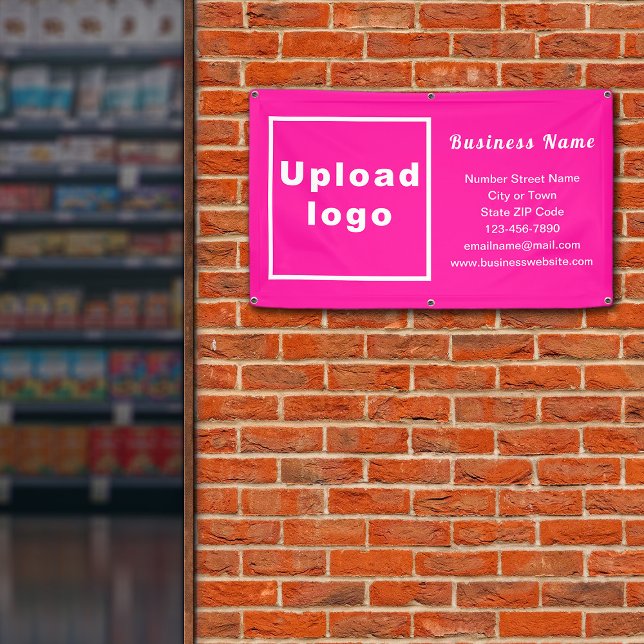 Business Brand on Pink Banner (Pink banner with your business brand)