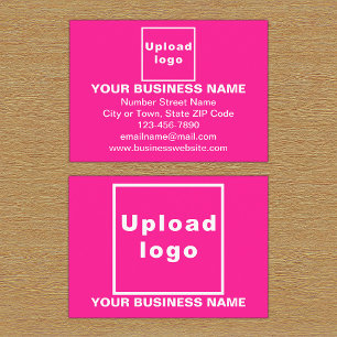 Business Brand on Pink Rectangle Enclosure Card