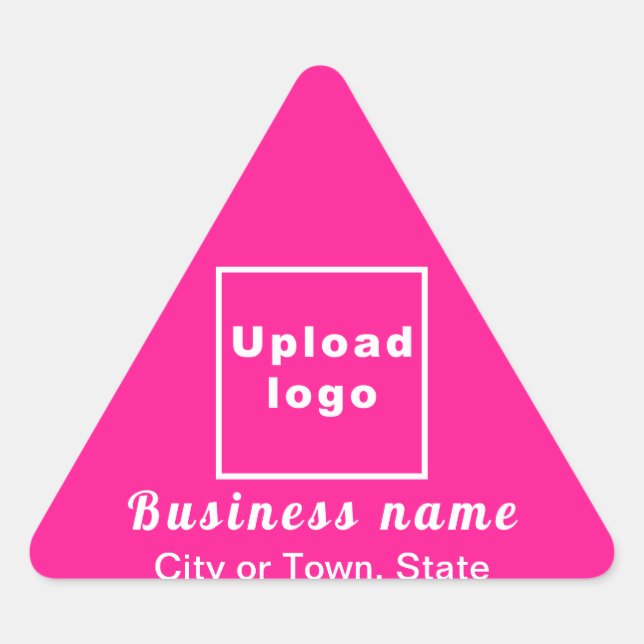 Business Brand on Pink Triangle Sticker (Front)