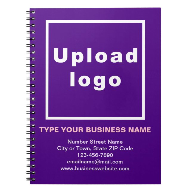 Business Brand on Purple Notebook (Front)