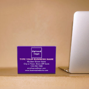 Business Brand on Purple Rectangle Photo Block