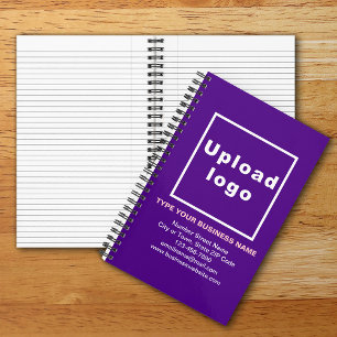 Business Brand on Purple Spiral Notebook