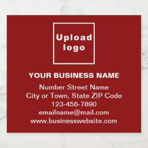 Business Brand on Red Beer Bottle Label