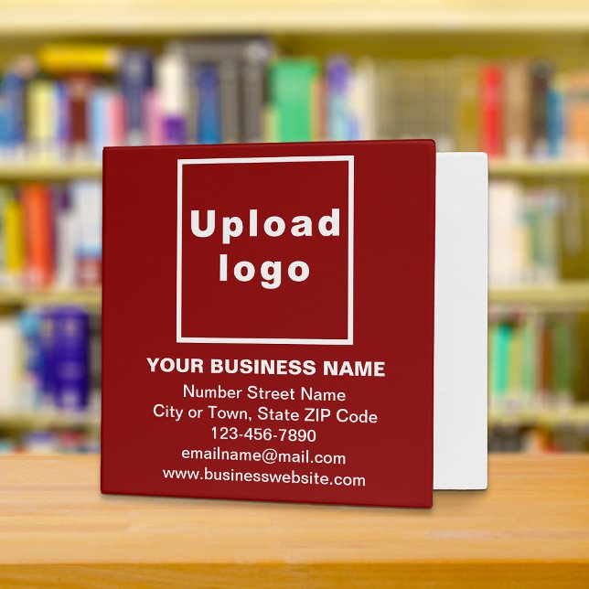 Business Brand on Red Binder (Build brand name awareness. Your business brand on red binder.)