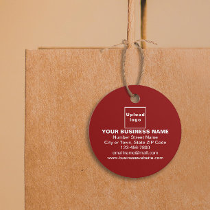 Business Brand on Red Circle Tag