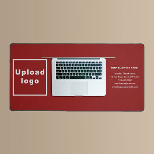 Business Brand on Red Desk Mat