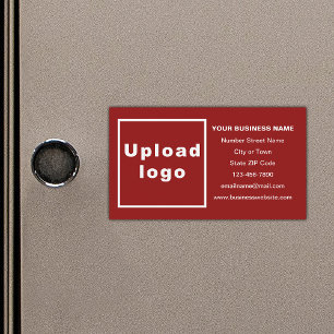 Business Brand on Red Magnetic Card