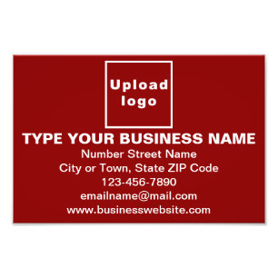 Business Brand on Red Rectangle Photo Print