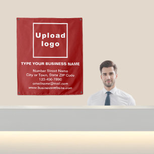 Business Brand on Red Tapestry