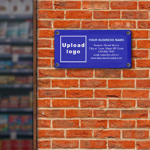 Business Brand on Small Blue Banner