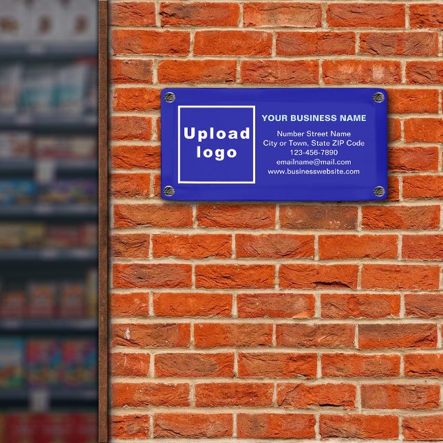 Business Brand on Small Blue Banner (Small blue banner with your business brand)