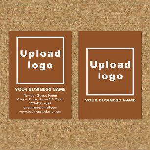 Business Brand on Small Brown Portrait Card