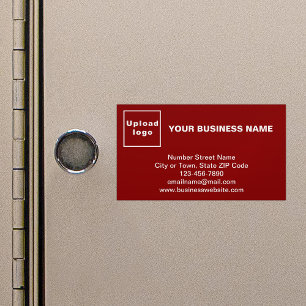 Business Brand on Small Red Magnetic Card