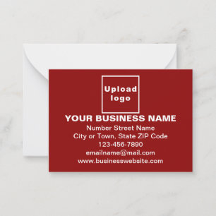 Business Brand on Small Red Rectangle Flat Card