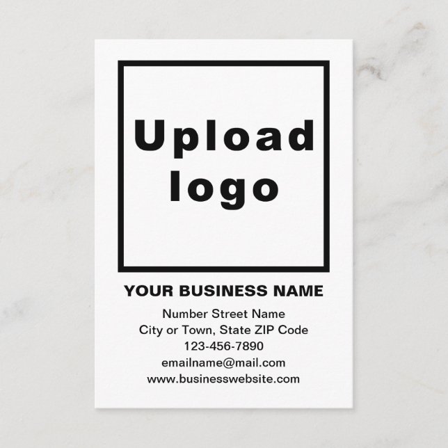Business Brand on White Flat Card (Front)