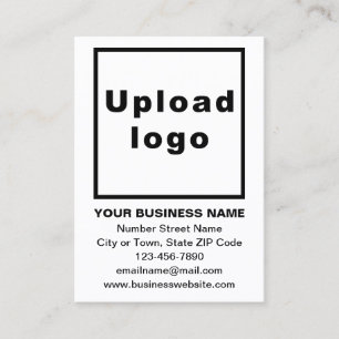 Business Brand on White Flat Place Card
