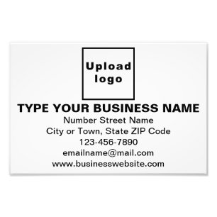 Business Brand on White Rectangle Photo Print