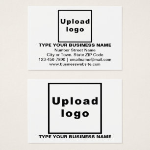 Business Brand on White Rectangle Profile Card