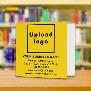 Business Brand on Yellow Binder