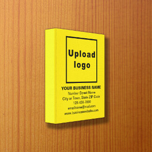 Business Brand on Yellow Canvas Print