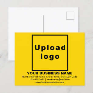 Business Brand on Yellow Postcard