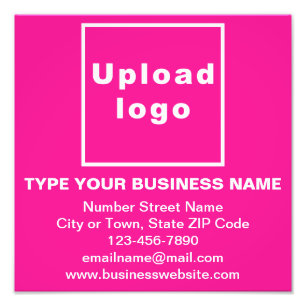 Business Brand Pink Square Photo Print