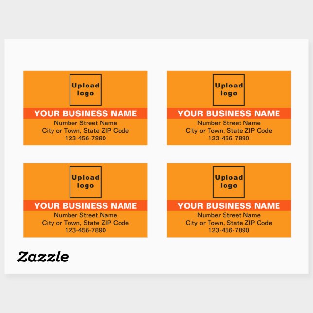 Business Brand With Highlight on Orange Colour Sticker (Sheet)