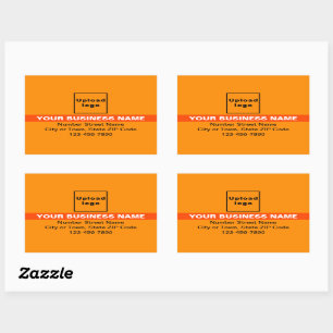 Business Brand With Highlight on Orange Colour Sticker