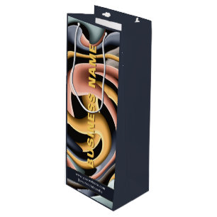 Business Branded Modern Company Promotional Custom Wine Gift Bag
