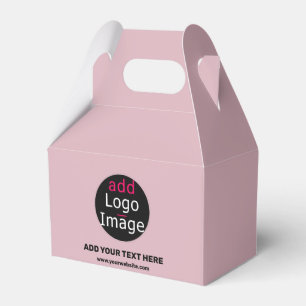 Business Branding Customizable Dusty Rose Pink Favor Box