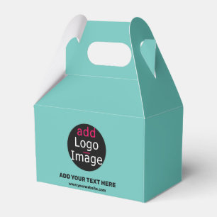 Business Branding Customizable Fresh Mint Green Favor Box