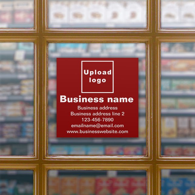 Business Branding On Red Square Large Vinyl (Creator Uploaded)