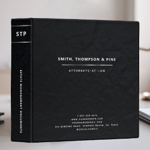 Business Branding Simple Black Elegant Modern  Binder