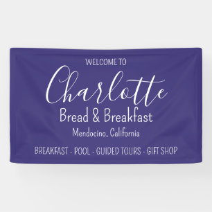Business Bread & Breakfast Modern Simple Purple Banner